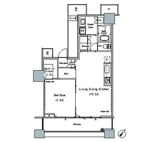 東京都中央区勝どき6丁目【マンション】の間取り