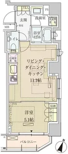 パークアクシス赤坂見附【7階】の間取り