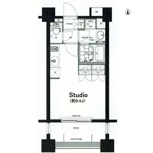 コンフォリア麻布十番【8階】の間取り