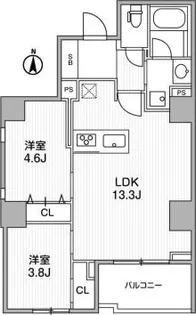 Lighthouse西新宿【2階】の間取り