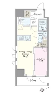 JP NOIE 上野稲荷町【4階】の間取り