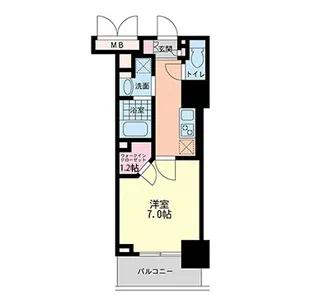 ハビテ靱センターコート【13階】の間取り