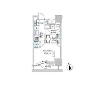 ベルファース芝浦タワー【14階】の間取り