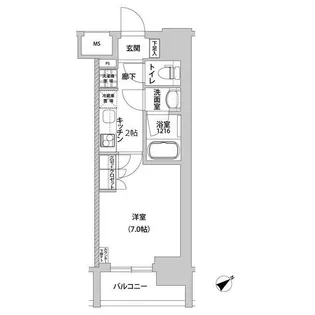 メトロステージ上野【2階】の間取り