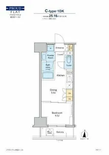 プラウドフラット両国イースト【8階】の間取り