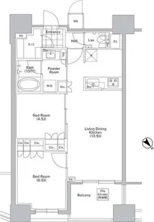 コンフォリア渋谷ウエスト【10階】の間取り