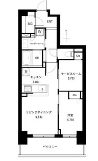 アーバンパーク谷在家【8階】の間取り