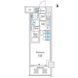 エムレジデンス中野坂上【2階】の間取り