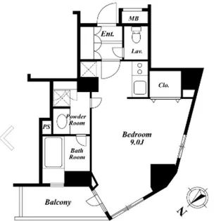セントラルクリブ六本木 I【8階】の間取り