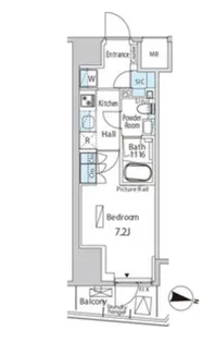 バウスフラッツ品川キャナルサイド【8階】の間取り