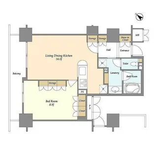 LASANTE五反田【3階】の間取り