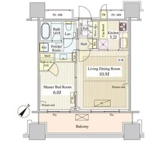 パークコート千代田富士見ザタワー【11階】の間取り