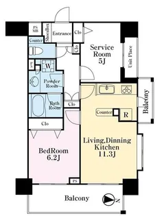 ライオンズプラザ両国緑【7階】の間取り