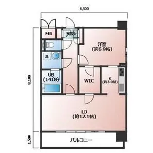 アスヴェル心斎橋東Ⅱ【9階】の間取り