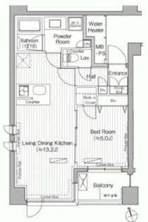 グランハイツ白金【1階】の間取り