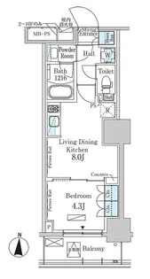 パークアクシス錦糸公園【7階】の間取り