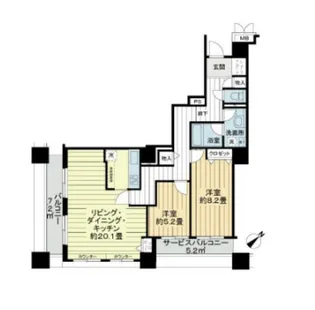 東京都中央区勝どき5丁目【マンション】の間取り