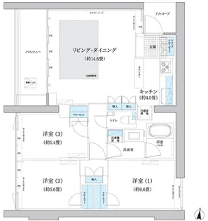 ガーデニエール砧 WEST【2階】の間取り