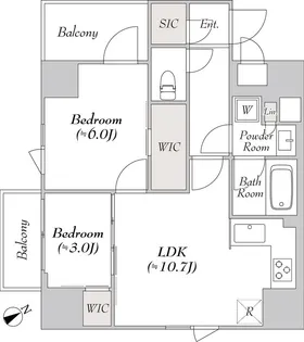 ルミーク三軒茶屋【5階】の間取り