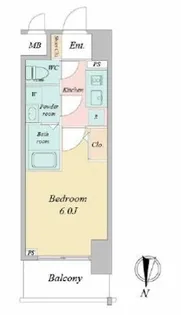 エスリードレジデンス大阪本町【6階】の間取り