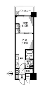 ザ・パークハビオ天満橋【6階】の間取り