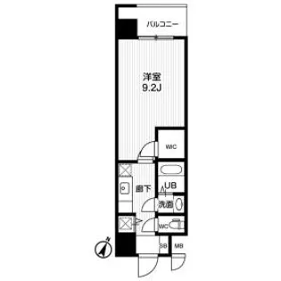 アーデンタワー靭公園【6階】の間取り