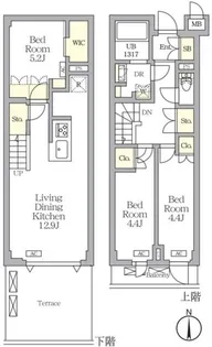 アジールコート都立大学【1階】の間取り