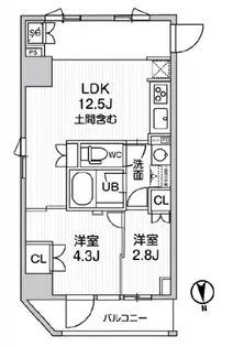nido SHIN-OKACHIMACHI【2階】の間取り