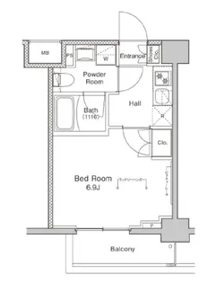 プラウドフラット戸越公園【2階】の間取り