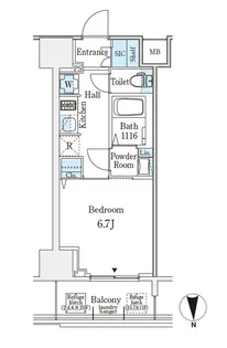 ジオエント新町【4階】の間取り