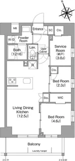 コンフォリア東葛西【8階】の間取り