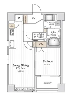 ドゥーエ銀座イーストⅠ【4階】の間取り