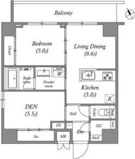 リビオメゾン入谷【10階】の間取り