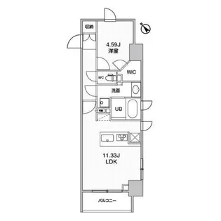 シーズンフラッツ柿の木坂【8階】の間取り