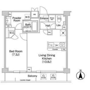 コンフォリア駒場【5階】の間取り
