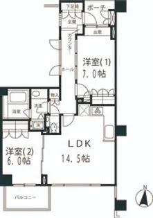 下北沢パークハウス【2階】の間取り