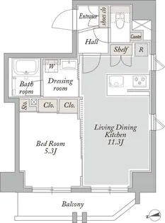 ジオエント御徒町【9階】の間取り