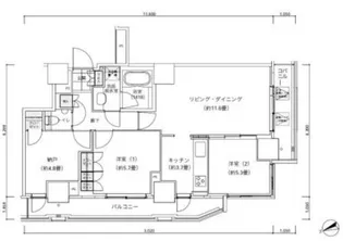 パークキューブ愛宕山タワー【11階】の間取り