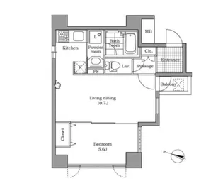 レジディア文京千石【4階】の間取り
