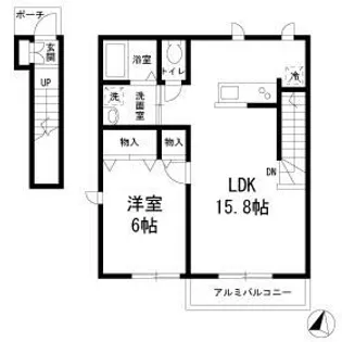 ハイム コルヌイエ B棟【202号室】の間取り