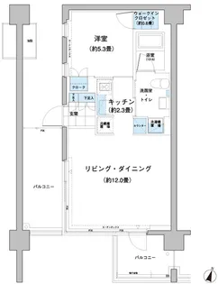 ガーデニエール砧レジデンス【3階】の間取り