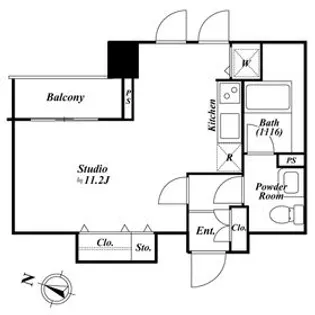 アクロス目黒タワー【9階】の間取り