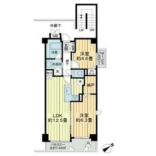 シャンノール清澄公園【2階】の間取り