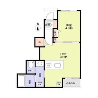 ForestMaison大島【1階】の間取り