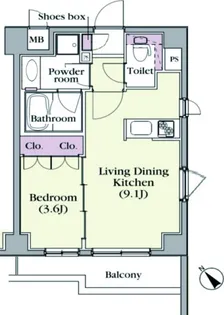 プラチナコート中目黒【3階】の間取り