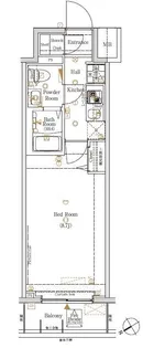 Log永代橋【12階】の間取り