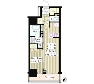 サンウッド東日本橋フラッツ【10階】の間取り