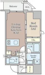 クレストコート堂島【12階】の間取り