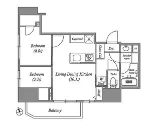 ディームス上野【6階】の間取り