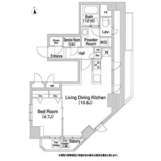 コンフォリア浅草橋DEUX 【12階】の間取り